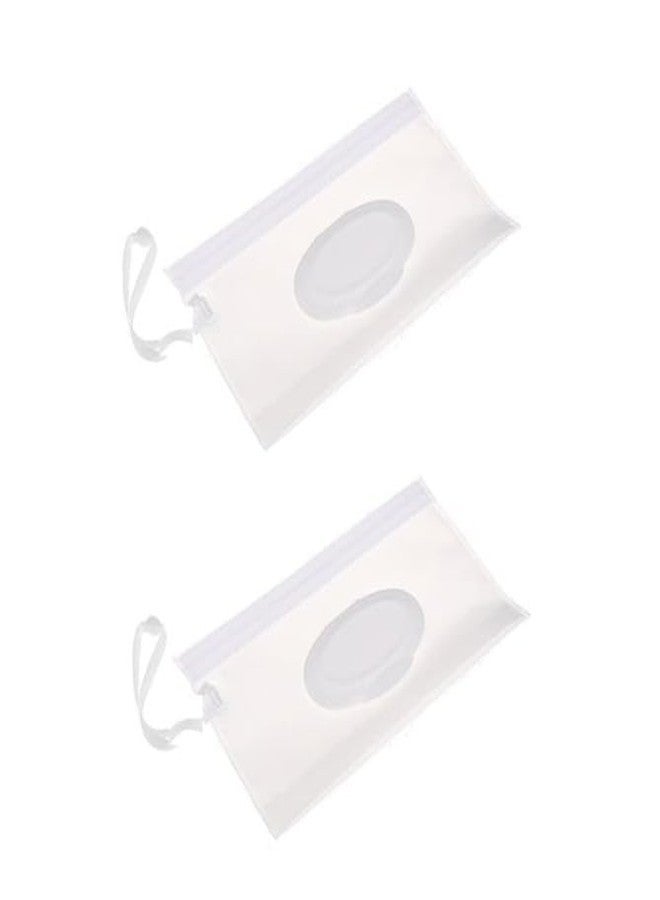 Mozff 2Pcs Baby Wipe Case Travel Holder Keeps Wipes Moist Set of Wet Diaper Wipes Holders Cases Portable Travel On The Go Refillable Dispenser Container Waterproof Wipe Container with Sealed Diapering - Image 1